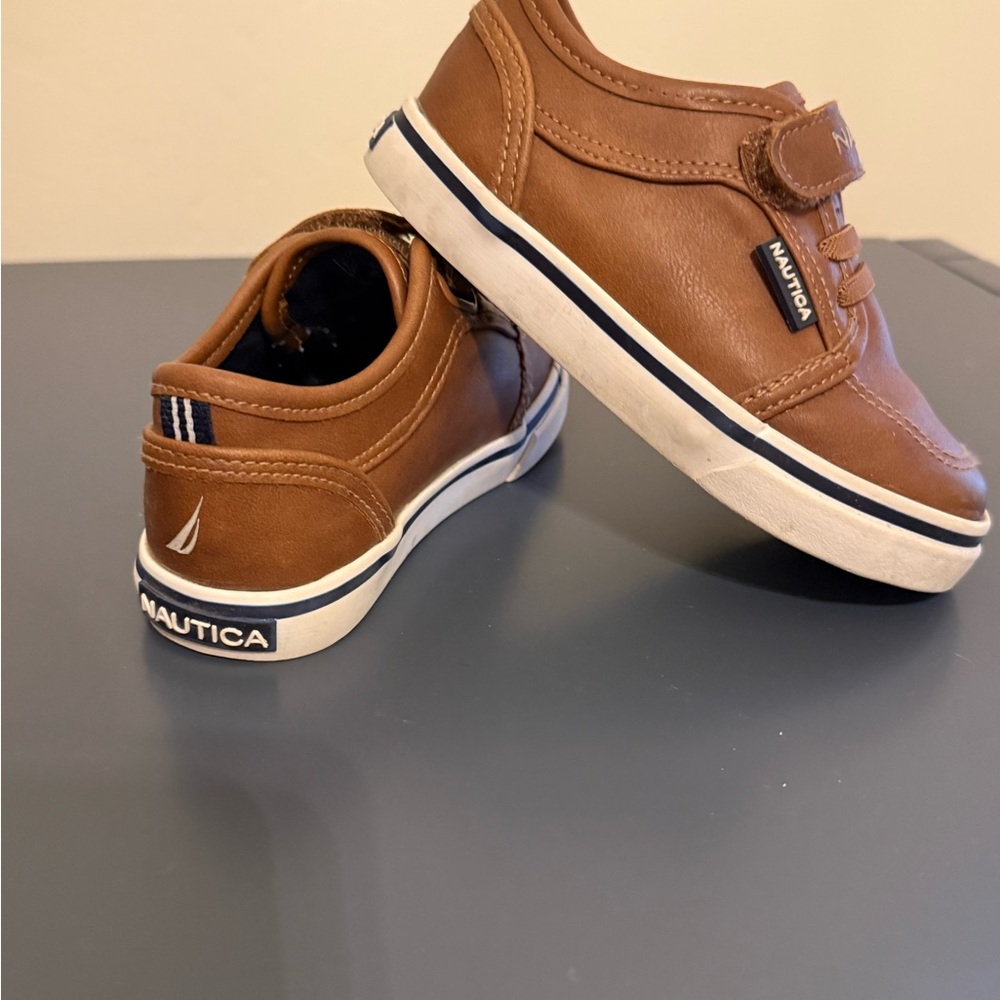 Nautica Brown Sneakers Velcro Strap Casual